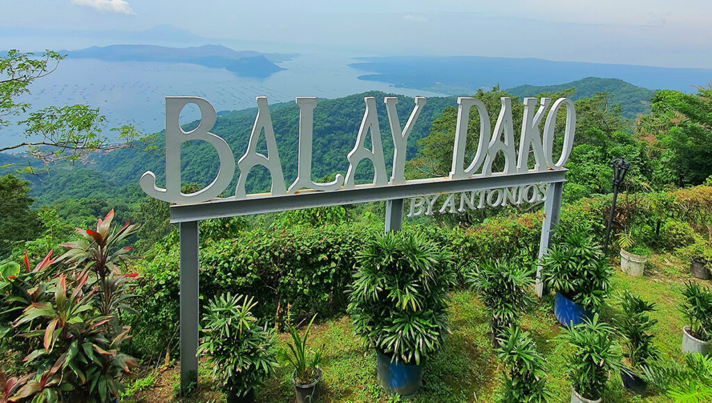 Scenic outdoor dining setup in Tagaytay, Philippines, perfect for travelers seeking views near the best restaurants in Manila.