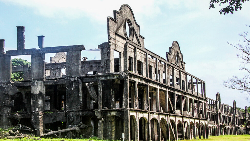 The Corregidor Island memorial in Manila Bay, a significant historical place in the Philippines for World War II history.