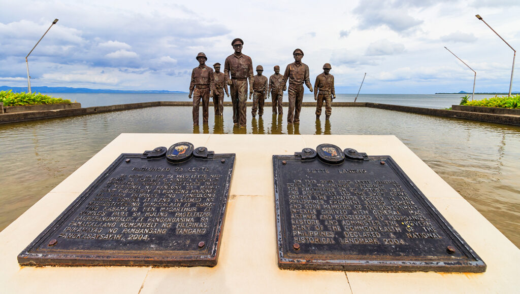 Leyte Landing Memorial Park in Palo, Leyte, a prominent historical place in the Philippines commemorating MacArthur’s return.