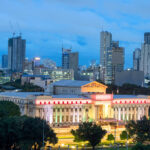 Aerial view of Manila’s skyline featuring the National Museum, illustrating one of the things to do in Manila for culture and sightseeing.