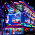 Filling Station American Diner illuminated at night on Burgos Street in Makati, Metro Manila, Philippines-best nightlife in philippines