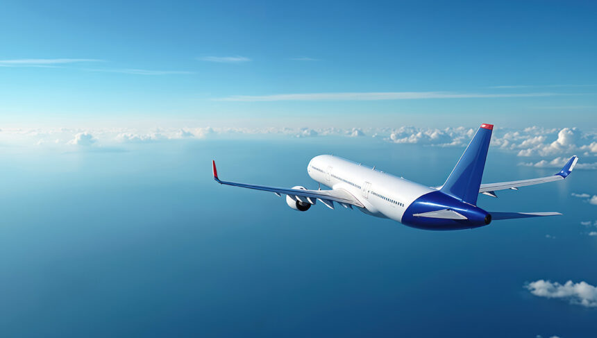 A commercial airplane taking off at sunrise, representing the best airline to fly to Philippines from UK for a comfortable long-haul journey.