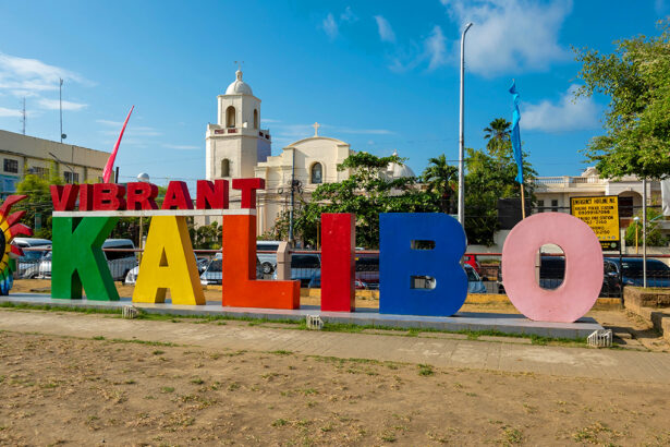 A colourful Kalibo name entrance display, inviting visitors to explore the best things to do in Kalibo