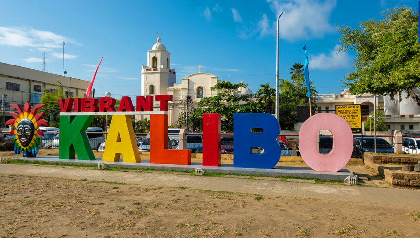 A colourful Kalibo name entrance display, inviting visitors to explore the best things to do in Kalibo